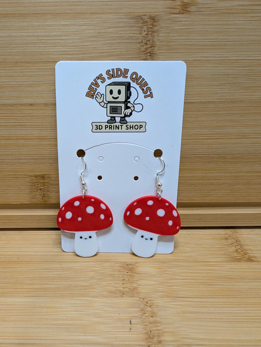 Adorable 3D-Printed Mushroom Buddy Earrings
